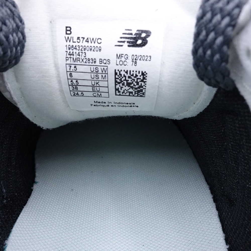 NEW New Balance 574 Sneakers WL574WC Grey/White/Floral - Picture 12 of 15